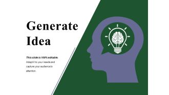 Generate Idea Ppt PowerPoint Presentation Layouts Graphics Example
