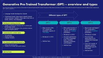 Generative Pre Trained Transformer Gpt Overview And Types Chat Generative Pre Trained Transformer Information PDF