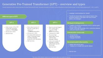 Generative Pre Trained Transformer Gpt Overview And Types Structure PDF