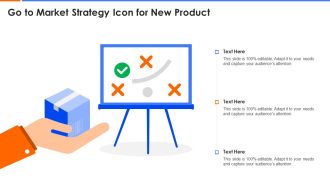 Go To Market Strategy Icon For New Product Microsoft PDF