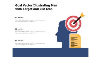 Goal Vector Illustrating Man With Target And List Icon Ppt PowerPoint Presentation File Outline PDF