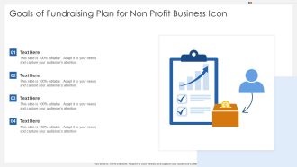 Goals Of Fundraising Plan For Non Profit Business Icon Information PDF