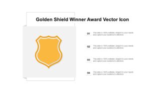 Golden Shield Winner Award Vector Icon Ppt Powerpoint Presentation Portfolio Layout