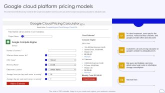 Google Cloud Platform Pricing Models Google Cloud Computing System Portrait PDF