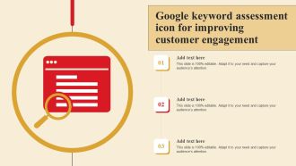 Google Keyword Assessment Icon For Improving Customer Engagement Download PDF