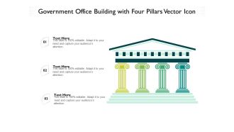 Government Office Building With Four Pillars Vector Icon Ppt PowerPoint Presentation Gallery Information PDF