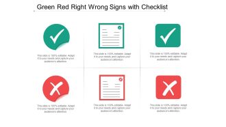 Green Red Right Wrong Signs With Checklist Ppt Powerpoint Presentation Summary Files