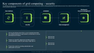 Grid Computing Infrastructure Key Components Of Grid Computing Security Information PDF