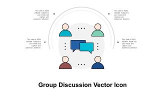 Group Discussion Vector Icon Ppt PowerPoint Presentation Pictures Demonstration