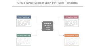 Group Target Segmentation Ppt Slide Templates