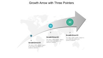 Growth Arrow With Three Pointers Ppt Powerpoint Presentation Layouts Design Templates