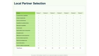 Guide To Overseas Expansion Plan For Corporate Entity Local Partner Selection Designs PDF