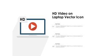 HD Video On Laptop Vector Icon Ppt PowerPoint Presentation Gallery Graphics Tutorials PDF