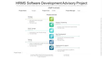 HRMS Software Development Advisory Project Ppt PowerPoint Presentation File Samples PDF