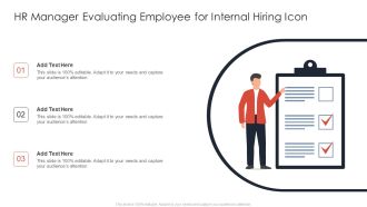 HR Manager Evaluating Employee For Internal Hiring Icon Ppt Ideas Graphics PDF