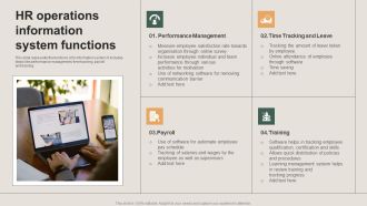 HR Operations Information System Functions Elements PDF