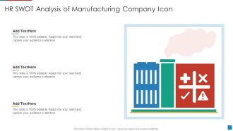 HR SWOT Analysis Of Manufacturing Company Icon Designs PDF