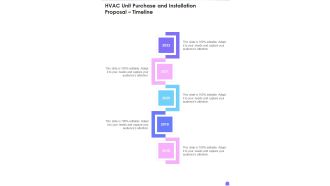 HVAC Unit Purchase And Installation Proposal Timeline One Pager Sample Example Document