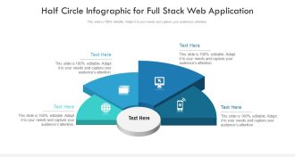 Half Circle Infographic For Full Stack Web Application Ppt PowerPoint Presentation Model Examples PDF