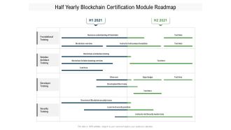 Half Yearly Blockchain Certification Module Roadmap Mockup