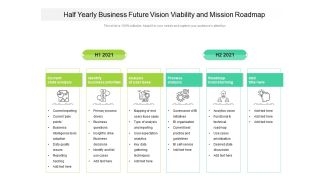 Half Yearly Business Future Vision Viability And Mission Roadmap Introduction