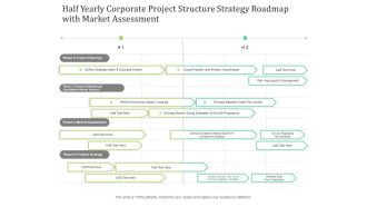 Half Yearly Corporate Project Structure Strategy Roadmap With Market Assessment Download