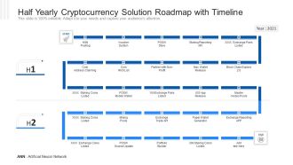 Half Yearly Cryptocurrency Solution Roadmap With Timeline Brochure PDF