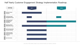 Half Yearly Customer Engagement Strategy Implementation Roadmap Brochure