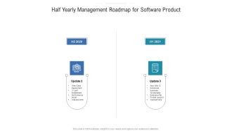 Half Yearly Management Roadmap For Software Product Portrait