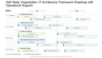 Half Yearly Organization IT Architecture Framework Roadmap With Operational Support Guidelines PDF
