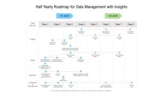 Half Yearly Roadmap For Data Management With Insights Slides