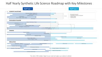 Half Yearly Synthetic Life Science Roadmap With Key Milestones Inspiration