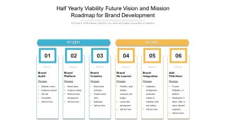 Half Yearly Viability Future Vision And Mission Roadmap For Brand Development Sample