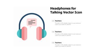 Headphones For Talking Vector Icon Ppt PowerPoint Presentation Slides Portrait