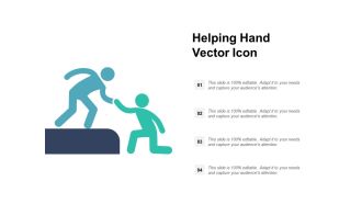 Helping Hand Vector Icon Ppt PowerPoint Presentation File Pictures