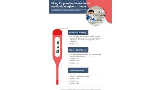Hiring Proposal For International Medical Caregivers Scope One Pager Sample Example Document