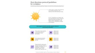 Host Directions Protocol Guidelines For Workplace One Pager Sample Example Document
