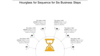Hourglass For Sequence For Six Business Steps Ppt PowerPoint Presentation Icon Example File PDF