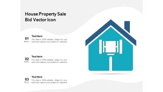House Property Sale Bid Vector Icon Ppt PowerPoint Presentation File Clipart PDF