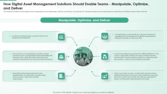 How Digital Asset Management Solutions Should Enable Teams Manipulate Optimize And Deliver Portrait PDF