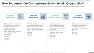 How Successful Devops Implementation Benefit Organization Infographics PDF