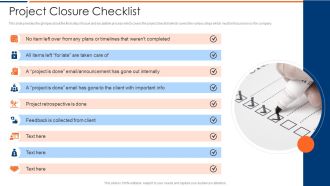 How To Intensify Project Threats Project Closure Checklist Clipart PDF