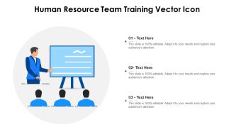 Human Resource Team Training Vector Icon Ppt PowerPoint Presentation Gallery Format Ideas PDF