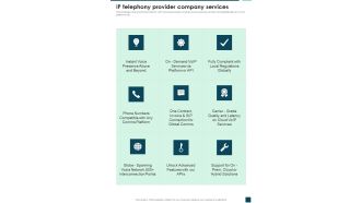 IP Telephony Provider Company Services One Pager Sample Example Document
