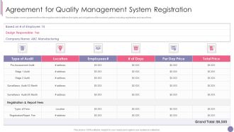 ISO 9001 Quality Assurance Software Accreditation Agreement For Quality Management System Registration Rules PDF