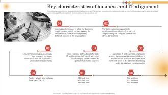 IT Alignment For Strategic Key Characteristics Of Business And IT Alignment Brochure PDF