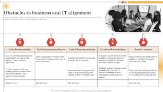 IT Alignment For Strategic Obstacles To Business And IT Alignment Rules PDF