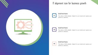 IT Alignment Icon For Business Growth Infographics PDF