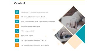 IT Infrastructure Library Consistent Service Improvement Content Ppt Gallery Graphics Design PDF