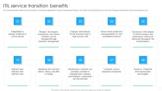 IT Infrastructure Library Methodology Implementation ITIL Service Transition Benefits Designs PDF
